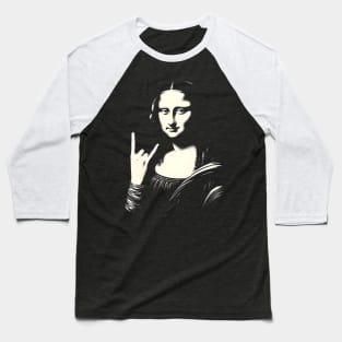 Mona Lisa's Metal Hand Baseball T-Shirt